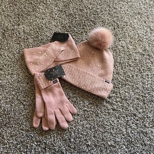 Rhinestone Blush Pink 3 Piece Winter Set